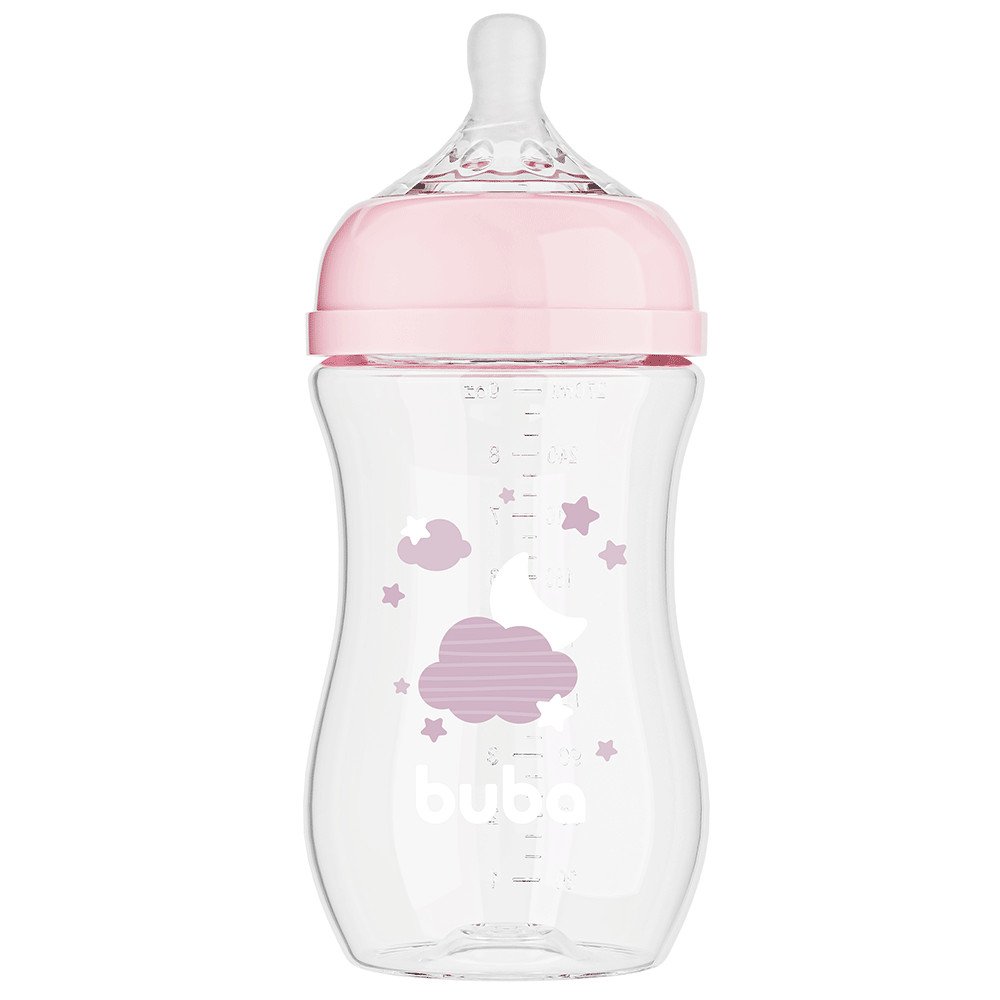 Mamadeira Easy Flow Nuvem Rosa 330ml Buba - 3