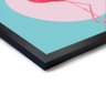 Quadro Decorativo Flamingo - 30x30cm (Moldura em laca preta) - Arte Maníacos - 2
