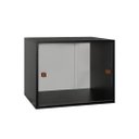Ver imagem 1 de Armário Kit 52 Preto com Portas de Correr Acrílico e Puxador Montante Natural
