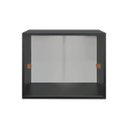 Ver imagem 2 de Armário Kit 52 Preto com Portas de Correr Acrílico e Puxador Montante Natural