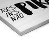 Quadro Decorativo em Tela Canvas Respira, Inspira, Não Pira Branco - 50x50cm - Arte Maníacos - 2