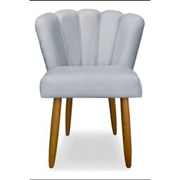 Cadeira Pétala Sala de Estar, Salão Beleza, Luxo Conforto e Elegância - Suede- (cinza) - Jrc Móveis - 4