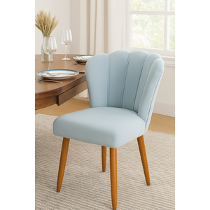Cadeira Pétala Sala de Estar, Salão Beleza, Luxo Conforto e Elegância - Suede- (cinza) - Jrc Móveis