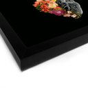 Ver imagem 2 de Quadro Decorativo Coração Floral - 46x32,5cm (Moldura caixa em laca preta) - Arte Maníacos