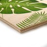 Quadro Decorativo em Madeira Plantas Folhas Grandes - 32,5x23cm - 2