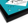 Quadro Decorativo Família é Onda a Vida Começa - 32,5x23cm (Moldura caixa laca preta) - Arte Maníaco - 2