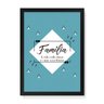 Quadro Decorativo Família é Onda a Vida Começa - 32,5x23cm (Moldura caixa laca preta) - Arte Maníaco - 1