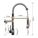 Ver imagem 2 de Kit Cuba Pia Aço Inox Quadrada Cozinha e Torneira Flexivel Cor Dourada Brinovar