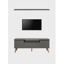 Ver imagem 4 de Rack para TV com Prateleira 150cm Retro MDF Verde Dallas - On Móveis