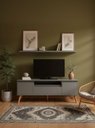 Ver imagem 1 de Rack para TV com Prateleira 150cm Retro MDF Verde Dallas - On Móveis