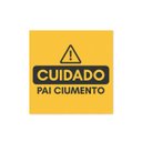 Ver imagem 1 de Quadro decorativo com moldura caixa branca em Placa - Cuidado Pai Ciumento - 30x30cm - Arte Maníacos