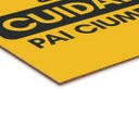 Ver imagem 2 de Quadro decorativo com moldura caixa branca em Placa - Cuidado Pai Ciumento - 30x30cm - Arte Maníacos