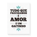 Ver imagem 1 de Quadro Decorativo em Tela Canvas Amor e Gatinho - 32,5x23cm - Arte Maníacos