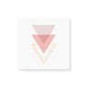 Quadro decorativo com moldura caixa branca em Tela Canvas - Triângulos Geométricas Rosa Para Baixo - - 1