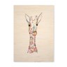 Quadro Decorativo em Madeira Girafa Color - 46x32,5cm - 1
