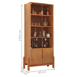 Conjunto de Cristaleira e Buffet Maricá Cedro - 2