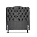 Ver imagem 1 de Cabeceira Solteiro 88 - Bello Box - Dunas Veludo Chumbo