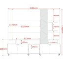 Ver imagem 6 de Estante Home Para TV 55 Polegadas Cross 2.1 Com LED Lukaliam Off White/Tauari Ripado