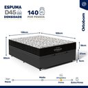 Ver imagem 4 de Cama Box Baú com Colchão de Espuma D45 Ortobom Airtech 150 D45 Casal 138 cm