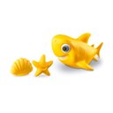 Ver imagem 2 de Brinquedo para Banho Kit Tubarão Amarelo Fundo do Mar +3 Meses Cometa Brinquedos