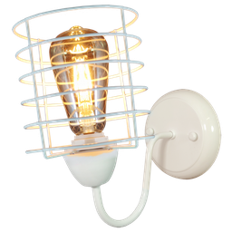 Arandela Parede Aramado Chochin Branca Sala Corredor Garagem - 1