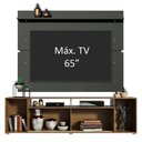 Ver imagem 5 de Rack Madesa Cancun e Painel para Tv até 65 Polegadas - Rustic/preto