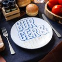 Ver imagem 4 de Prato Raso Hambúrguer Lanche Temático 25cm Texas Porcelana Decorada Mesa Posta Tramontina