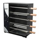 Ver imagem 2 de Churrasqueira Assador Carnes a Gás Glp Rotativo Elétrico Bivolt 56 Cm 5 Espetos Aço Vulcano -