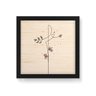 Quadro Decorativo em Madeira Fé Floral - 20x20cm (Moldura caixa em laca preta) - Arte Maníacos - 1