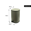 Ver imagem 4 de Lixeira Metal Linius Serenity 5L Cor Verde Sage e Pedal com Amortecimento