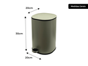Ver imagem 4 de Lixeira Metal Linius Serenity 5L Cor Verde Sage e Pedal com Amortecimento