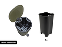 Ver imagem 2 de Lixeira Metal Linius Serenity 5L Cor Verde Sage e Pedal com Amortecimento