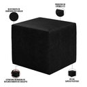 Ver imagem 7 de Poltrona de Amamentação com Balanço e Puff Ravena W01 Couríssimo Preto - Lyam Decor