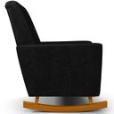 Ver imagem 3 de Poltrona de Amamentação com Balanço e Puff Ravena W01 Couríssimo Preto - Lyam Decor
