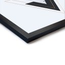 Ver imagem 2 de Quadro Decorativo Triangulos Para Baixo Verde - 50x50cm (Moldura em laca preta) - Arte Maníacos