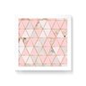 Quadro Decorativo Triangulos Mármore - 50x50cm (Moldura em laca branca) - Arte Maníacos - 1