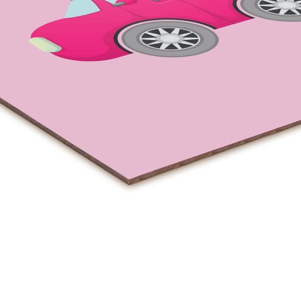 Quadro Decorativo Carrinho Rosa - 30x30cm - Arte Maníacos - 2