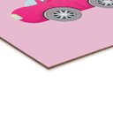 Ver imagem 2 de Quadro Decorativo Carrinho Rosa - 30x30cm - Arte Maníacos