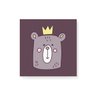 Quadro Decorativo em Tela Canvas Urso Rei - 30x30cm - Arte Maníacos - 1