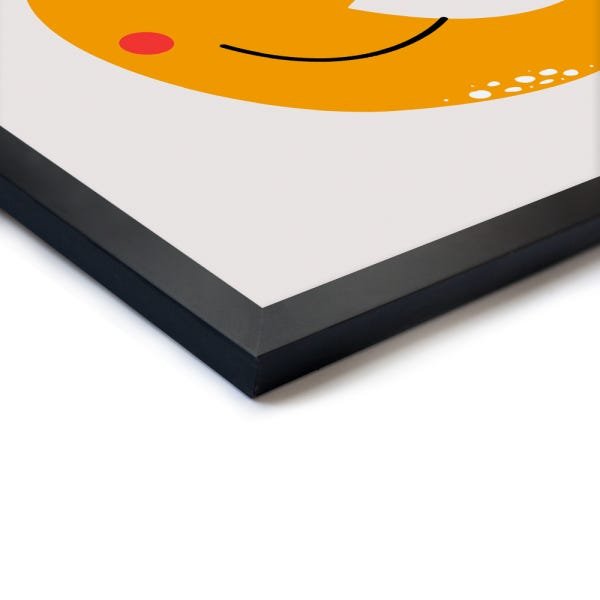 Quadro Decorativo Lus Sorriso - 50x50cm (Moldura em laca preta) - Arte Maníacos - 2