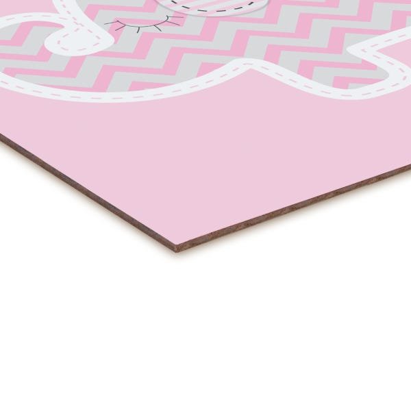 Quadro Decorativo Elefantinho Rosa - 30x30cm - Arte Maníacos - 2