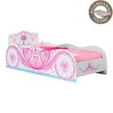 Ver imagem 3 de Cama Infantil Carruagem Branco Rosa Móveis Estrela + Colchão Gazin