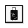 Quadro Decorativo em Tela Canvas Partiu Viajar - 30x30cm (Moldura caixa em laca preta) - Arte Maníac - 1