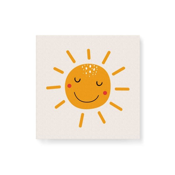 Quadro Decorativo em Tela Canvas Sol Sorriso - 30x30cm - Arte Maníacos - 1