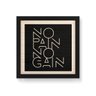Quadro Decorativo em Madeira No Pain No Gain Geométrico - 30x30cm (Moldura caixa em laca preta) - Ar - 1
