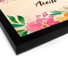 Quadro Decorativo em Madeira Floral Aceito - 30x30cm (Moldura caixa em laca preta) - Arte Maníacos - 2