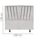 Ver imagem 2 de Cabeceira para Cama Box Casal 1,60 Cm Bélgica - Oferta House Cor:cinza Claro