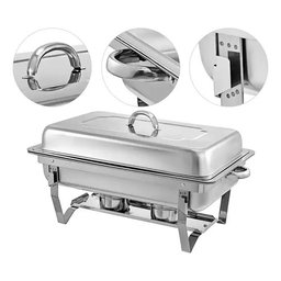 Rechaud Retangular 9 Litros com 1 Cuba Banho Maria Gourmet - Brinovar - 5