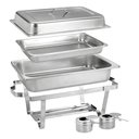 Ver imagem 3 de Rechaud Retangular 9 Litros com 1 Cuba Banho Maria Gourmet - Brinovar