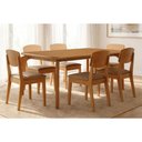 Ver imagem 1 de Conjunto: Mesa de Cozinha Londrina Tampo Curvo 180cm+6 Cadeiras Havana Naturale - Linho Capuccino -